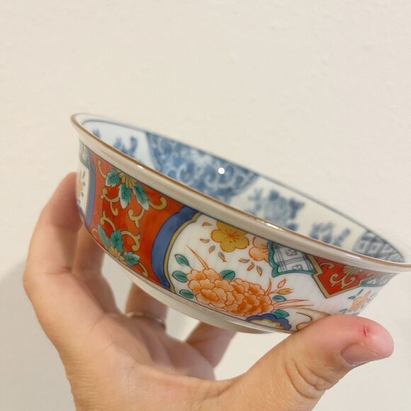 Great vintage Japanese hand painted studio signed porcelain bowl - Picture 5 of 7